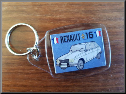 Porte-clés (blanc) – Renault 16 TX