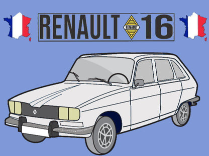 Porte-clés (blanc) – Renault 16 TX