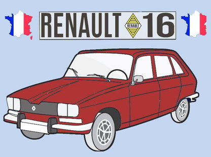 Porte-clés (rouge) – Renault 16 TX