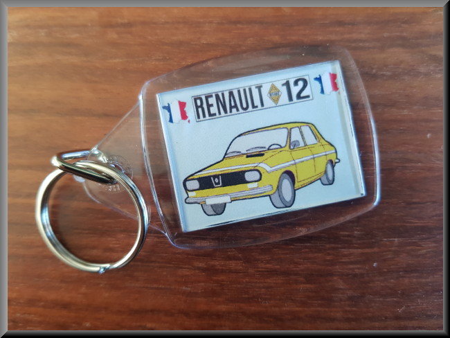 Porte-clés (jaune) – Renault 12 Gordini