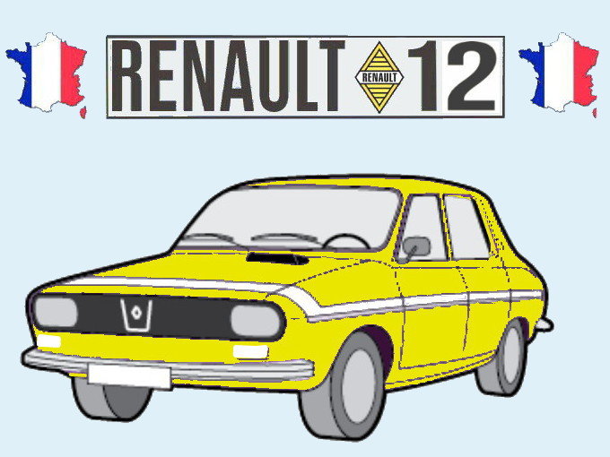 Porte-clés (jaune) – Renault 12 Gordini