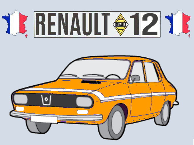 Sleutelhanger (oranje) – Renault 12 Gordini
