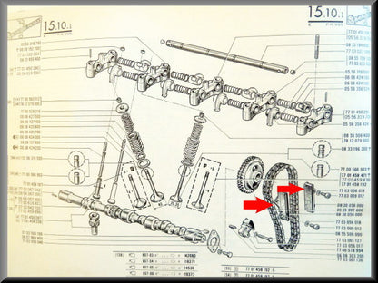 Distributieketting geleiders – Renault 12 Gordini - Renault 15 - Renault 17 - Renault 16 -  – OEM 0830056000