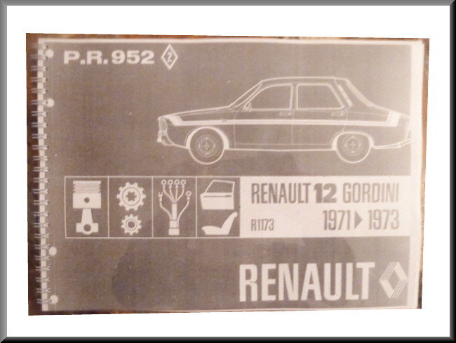 Onderdelenboek PR 952 09 1972 (kopie) – Renault 12 Gordini
