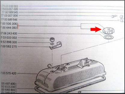 Bouchon de remplissage d'huile – Renault 16