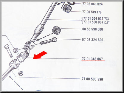 Rotule de direction – Renault 5 - Renault 12 Renault 16 – OEM 7701348067
