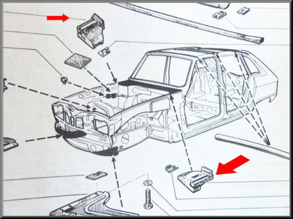 Charnière capot avec joint – Renault 16 – OEM 0428830800