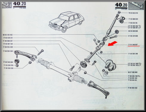 Rotule de direction – Renault 5 - Renault 12 Renault 16 – OEM 7701348067