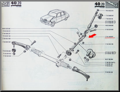 Rotule de direction – Renault 5 - Renault 12 Renault 16 – OEM 7701348067