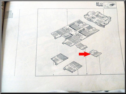 Pièce de réparation plancher arrière gauche – Renault 16