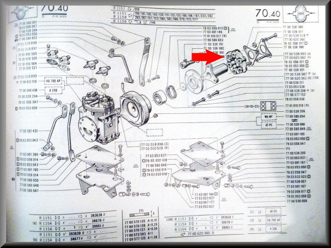Accouplement Juboflex climatisation – Renault 16 – OEM 7700539021