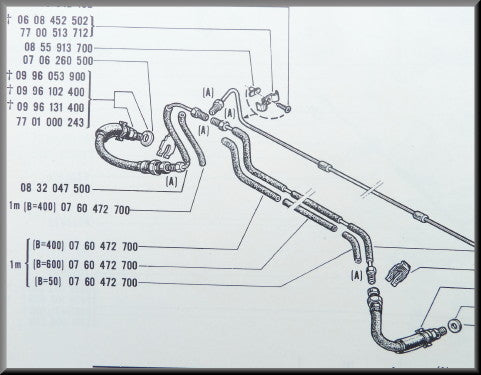 Front brake line set – Renault 16