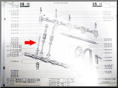 Tige de culbuteur – Renault 16 TL, GLS, L – OEM 0608057600 / 0608424600