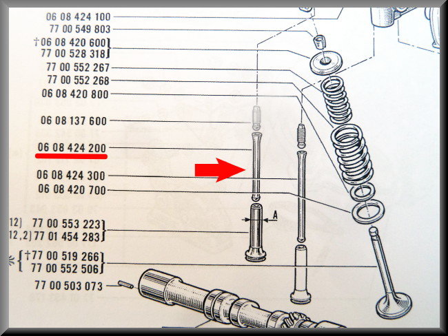 Klepstoter (kort) – Renault 12 Gordini – Renault 16 - Renault 17 - OEM 0608424200