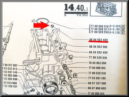 Bouchon de désablage 12 mm – Renault 12 Gordini – Renault 17 - Renault 16 - OEM 0854552400