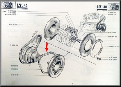 Courroie trapézoïdale petite – Renault 16 – OEM 0855676000 / 7700624261