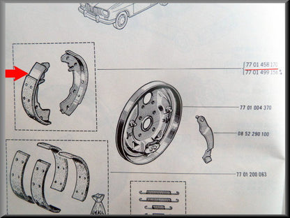 Remschoenen (Bendix systeem) – Renault 16 – OEM 7701458170