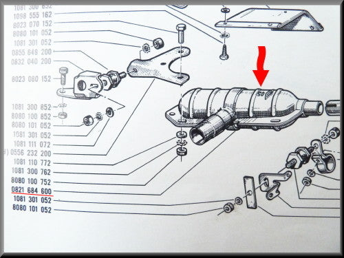 Rear silencer – Renault 16 L (1150) – OEM 0821684600