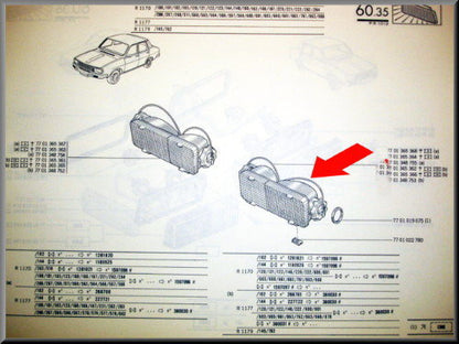 Stadslicht unit compleet links geel wit CIBIE – Renault 12 – OEM 7701348753