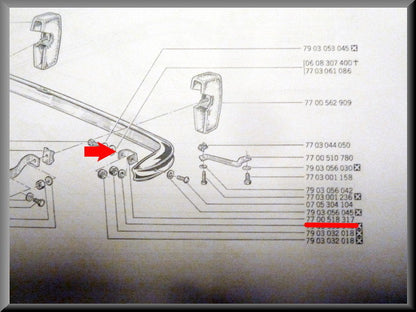 Support de pare-chocs arrière gauche – Renault 12 – OEM 7700518317