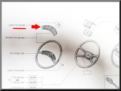 Afdekkap stuurwiel – Renault 12 – OEM 7701016598