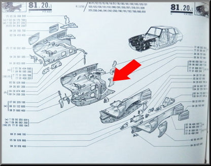 Binnenscherm rechts – Renault 16 (1150) – OEM 7701000104