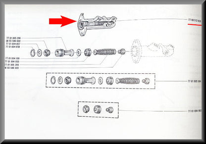 Hoofdremcilinder – Renault 12 – OEM 7700512828