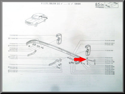 Support de pare-chocs arrière gauche – Renault 12 – OEM 7700510780