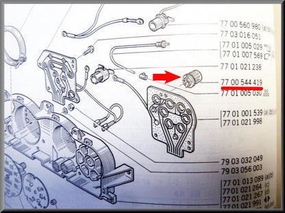 Montage tableau de bord – Renault 16 TX – OEM 7700544419