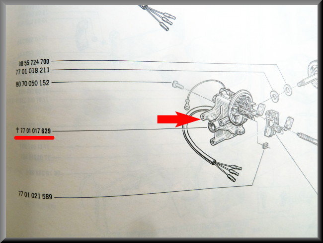 Moteur d'essuie-glace arrière – Renault 16 – OEM 7701017629