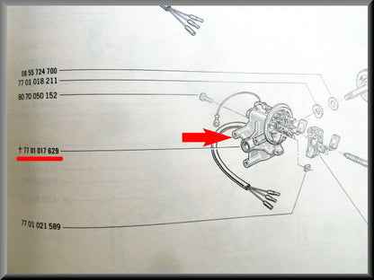 Moteur d'essuie-glace arrière – Renault 16 – OEM 7701017629