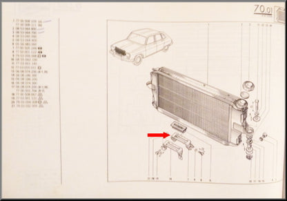 Radiator steun – Renault 16 – OEM 7700505248