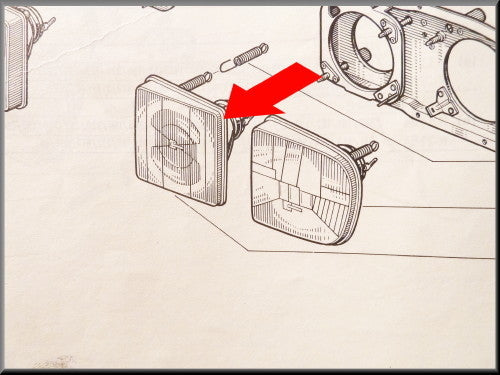 Koplamp links binnen (wit) – Renault 16 TX < 1976– OEM 7701017012