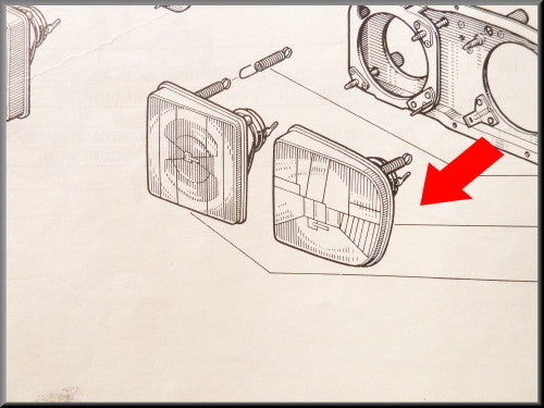 Phare avant gauche extérieur (blanc) – Renault 16 TX < 1976 – OEM 7701017011