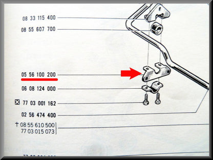 Support de barre stabilisatrice – Renault 16 – OEM 0556100200