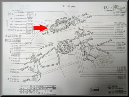 Startmotor – Renault 12 - Renault 15