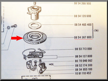 Capuchon en coton pour unité d'allumage – Renault 12 – Renault 15 - Renault 17 - Renault 16 - OEM 0854367800