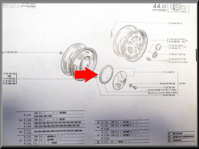 Wieldop rubber – Renault 12 – OEM 0760710300