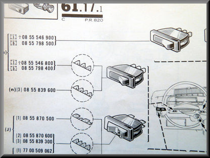 Schakelaar voor de kachelventilator – Renault 16 (1150) – OEM 0855546900