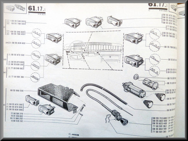 Schakelaar voor de kachelventilator – Renault 16 (1150) – OEM 0855546900