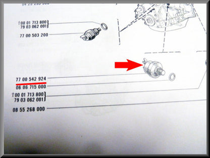 Oliedruk sensor – Renault 12 Gordini, Renault 17 – OEM 7700542924