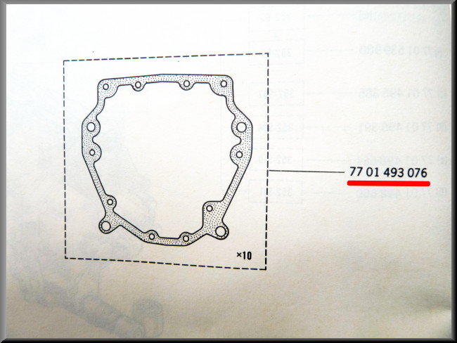 Pakking versnellingsbak – Renault 12 – Renault 15 - Renault 17 - Renault 16 -  OEM 7701493076