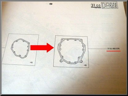 Pakking versnellingsbak – Renault 12 – Renault 15 - Renault 17 - Renault 16 -  OEM 7701493076