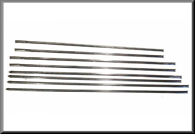 Sierlijst set (8 stuks) RVS – Renault 12 – OEM 7702005706 / 7702005705 / 7702005698 / 7702005690