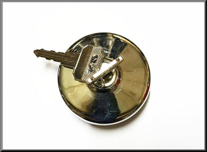 Fuel cap with key (chrome) – Renault 12 – Renault 15 – Renault 17 – Renault 16 - OEM 7700522830A