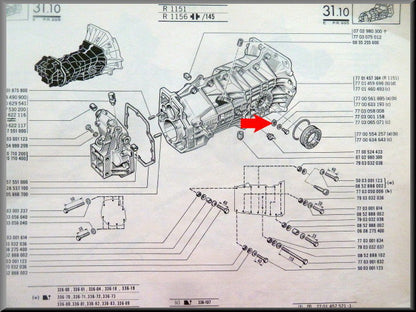 Differential bearing adjusting nut retaining plate (5-speed) – Renault 16 – OEM 7700633193