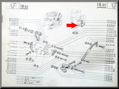 Ignition unit locking plate – Renault 16 – OEM 0555485600