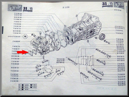Plaque d'obturation couvercle de carter (5 vitesses) – Renault 16 – OEM 7700552717