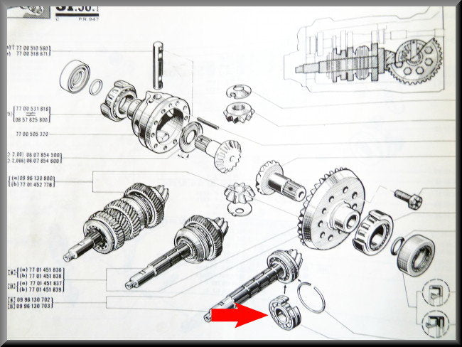 Roulement de pignon, gorge décentrée (32x72x19) boîte 385 – Renault 16 (1973 1975) – Renault 12 - Renault 5 - Alpine -OEM 0855945200