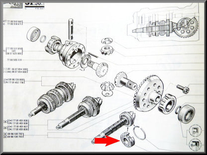 Roulement de pignon, gorge décentrée (32x72x19) boîte 385 – Renault 16 (1973 1975) – Renault 12 - Renault 5 - Alpine -OEM 0855945200